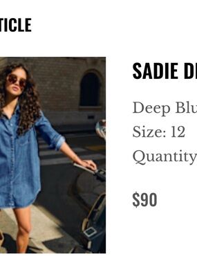 Sadie Dress Casual Denim Shirt Dress - Deep Blue